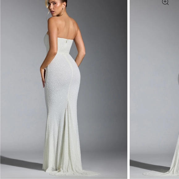 NEW Oh Polly embellished white corset gown - Picture 5 of 12